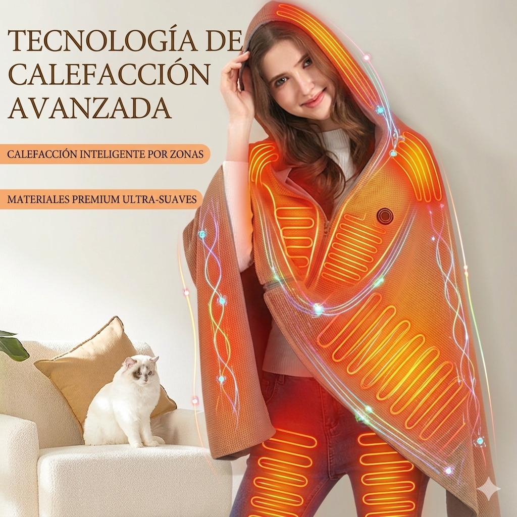 Manta Térmica Calefactora Eléctrica Carga USB